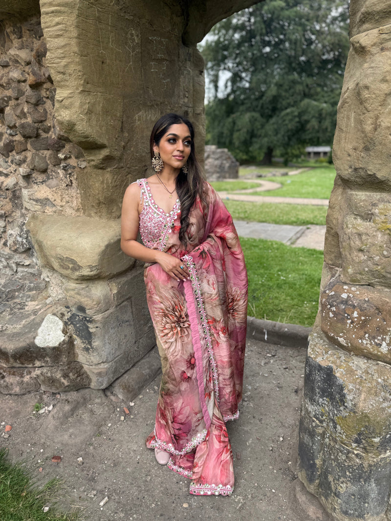 40 Floral saree
