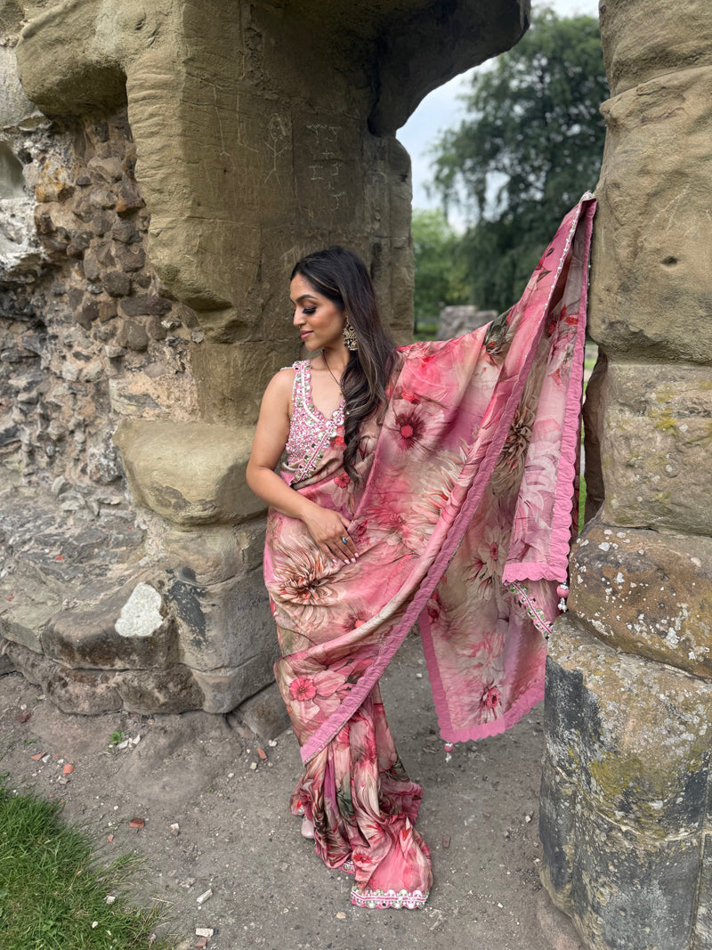 42 Floral saree