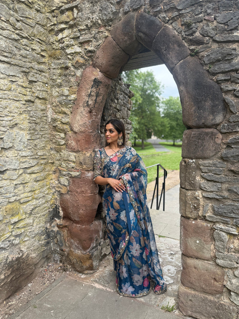 44 Floral saree