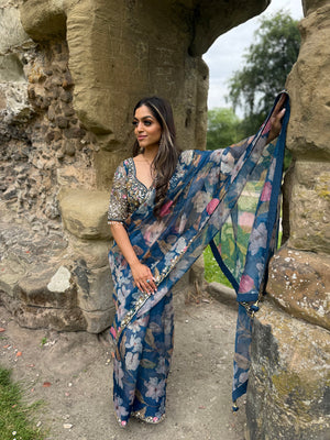 43 Floral saree