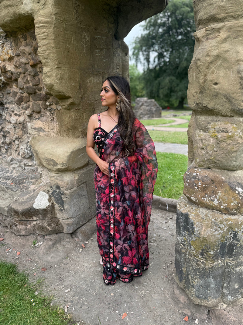 47 floral saree