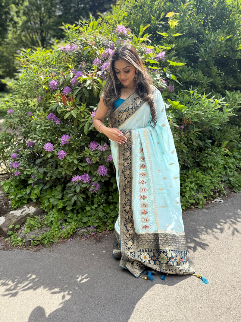51 Aqua Saree
