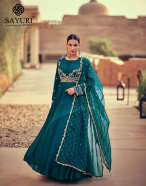 Maskara Premium Silk Embroidered Gown